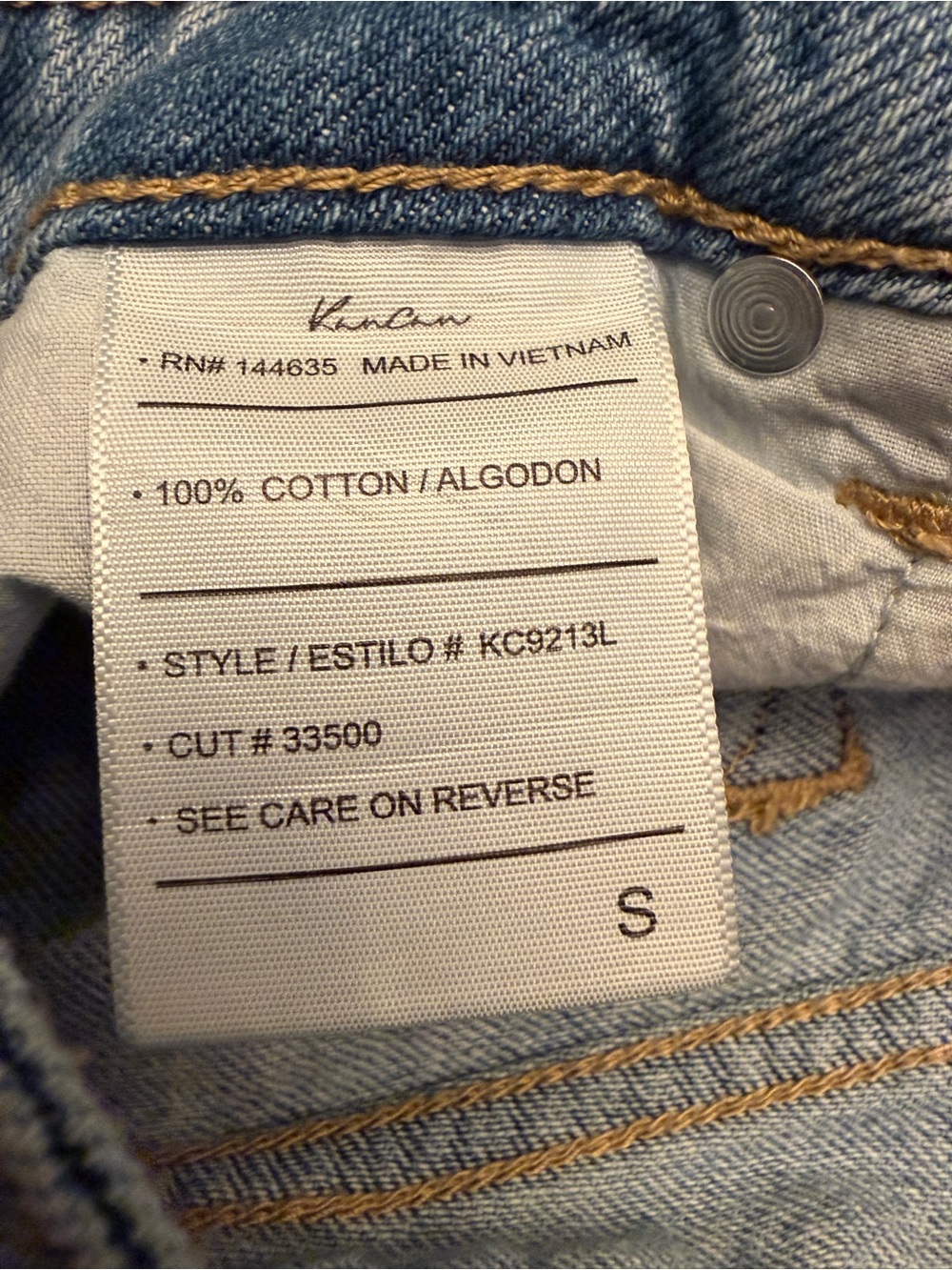 KanCan Light Blue Frayed High-Rise Denim Shorts - Picture 3 of 7